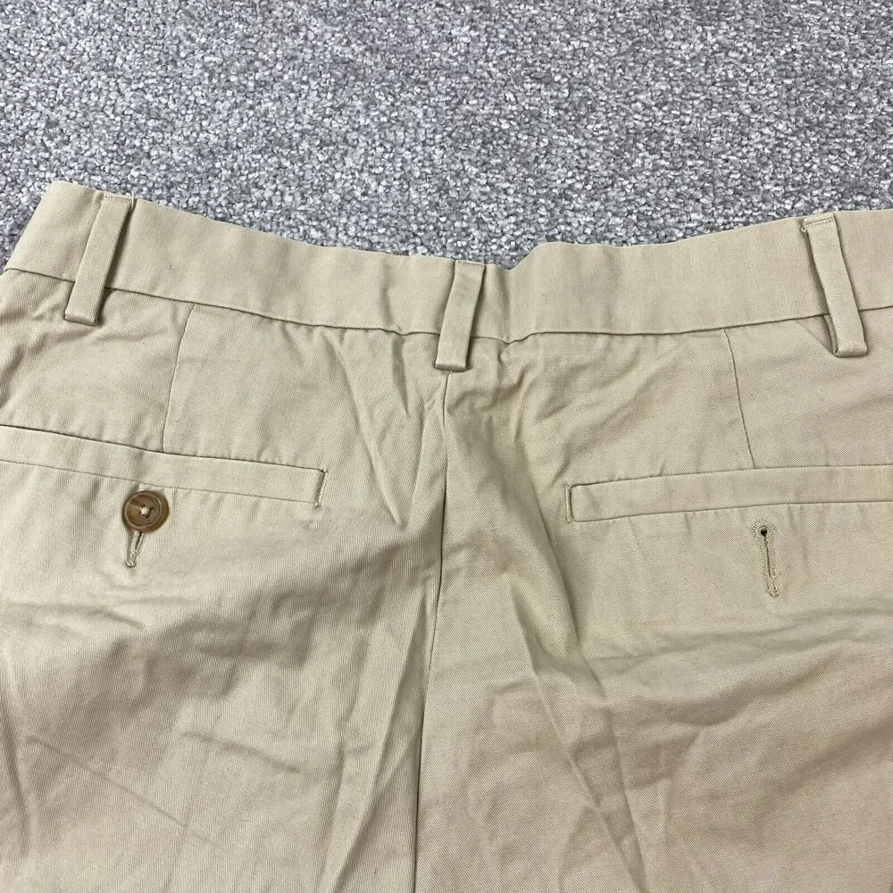 Gap Straight Fit Chino Pants Men's 28x30 Tan Flat Front Slash Pocket Cotton - Picture 4 of 11
